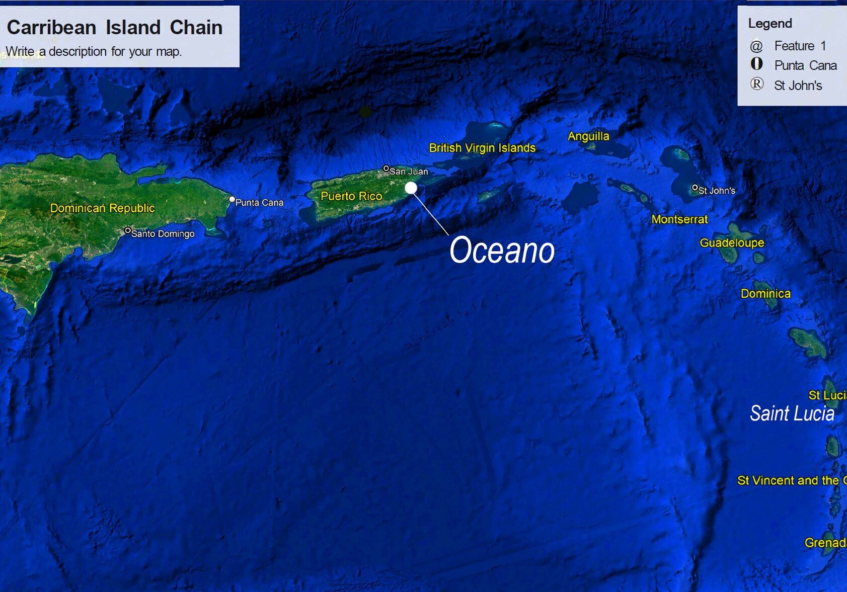 Location in Caribbean Island Chain