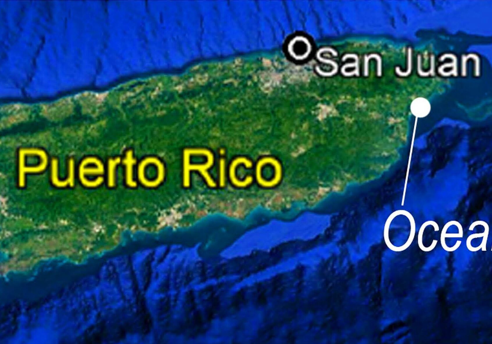 Oceano Location in Puerto Rico